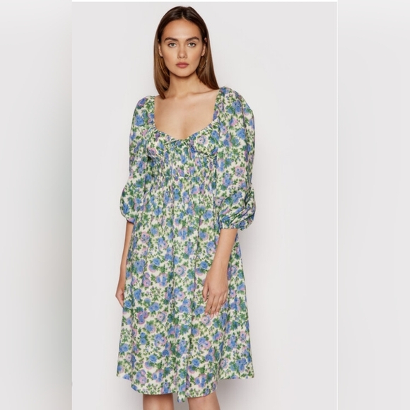 For Love And Lemons Bridget Midi Dress Size Small - Picture 3 of 16